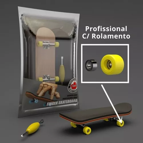 Skate Dedo Profissional De Madeira Com Rolamento Fingerboard - Escorrega o  Preço