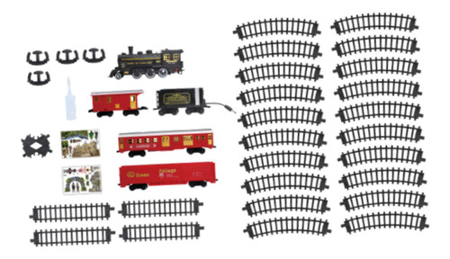 Set De Tren Eléctrico, Divertido Juguete Para 4 Vagones