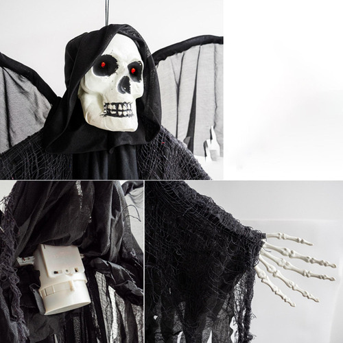 Esqueleto Colgante De Terror Eléctrico De Halloween De 150
