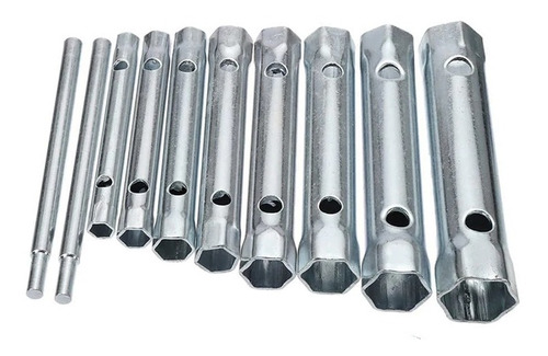  Set 10 Llave Plomero Trasera Tuerca Llave Bujía Llave Juego
