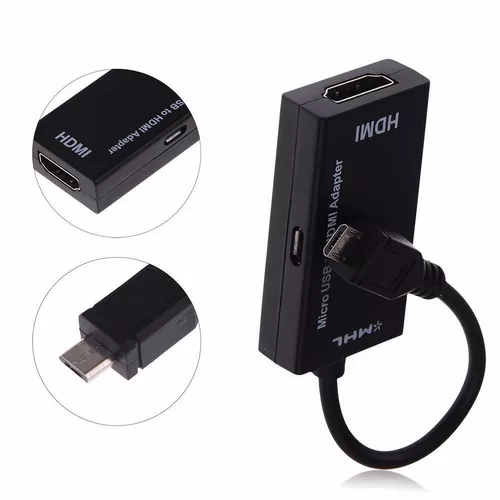 Adaptador MHL a HDMI HDTV, cable MHL para Android, cable micro USB a HDMI  adaptador