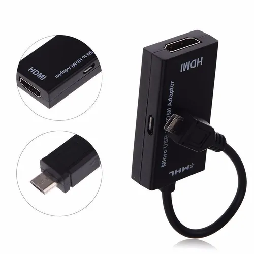 Mhl Adaptador De Cable Micro Usb A Hdmi Conversor De Vídeo