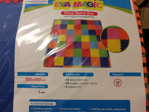 Piso Goma Eva Magic 100 X 100 Cm Multicolor Orig Jretro