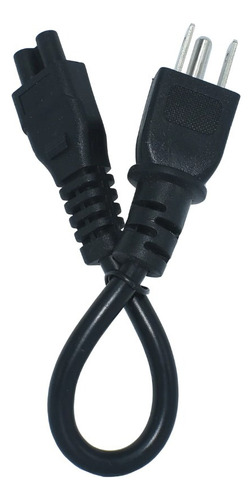 Cable De Energia Para Laptop 3 Pines Tipo Trebol 25 Cm