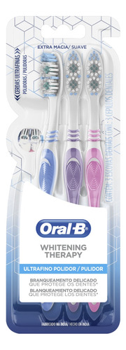 Cepillo de dientes Oral-B Whitening Therapy Ultrafino Polidor ultra suave x 3 unidades