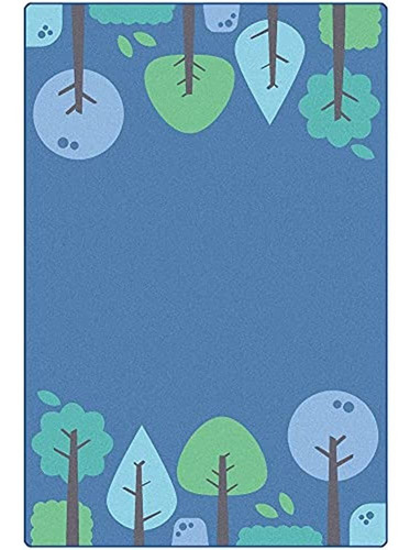 Alfombras Para Niños 1754 Kidsoft Tranquil Trees - Azul, Mul