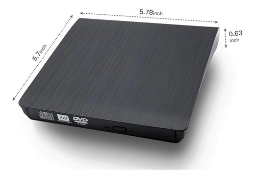 Imagen 3 de 5 de Grabador Lector Externo Usb 3.0 Dvd/cd Slim Para Win Mac