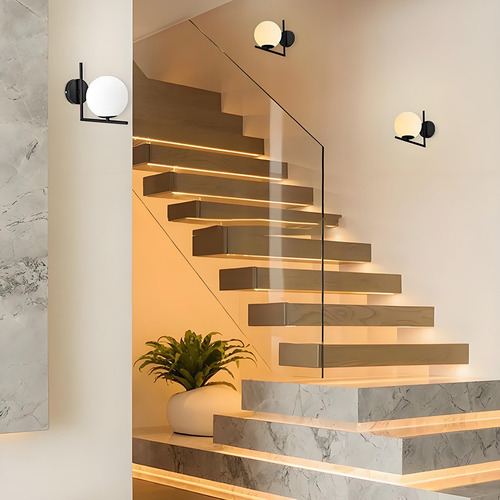 Lámpara Led De Pared Globo Bola Cristal Mate De 60w