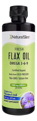 Natural Slim Flax Oil Aceite De Lino Omega 3-6-9