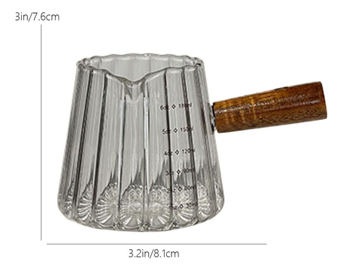 Taza Pequeña De Vidrio Con Mango En P Para Leche, Condimento