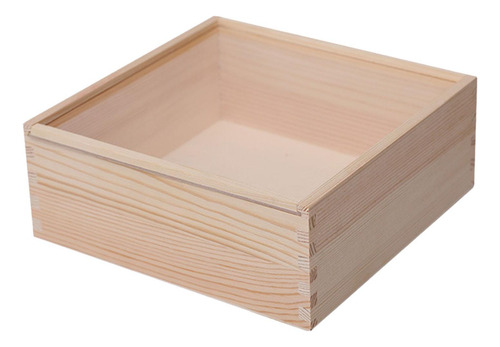 Caja De Almacenamiento De Madera, Contenedor 20cmx20cmx8cm