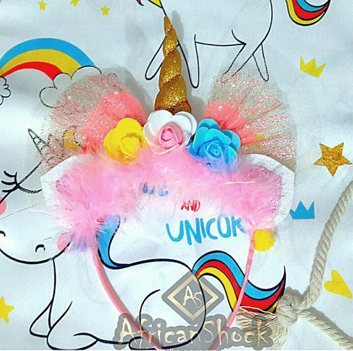 Diadema Unicornio Arcoiris Niña Mujer Piñata Fiesta