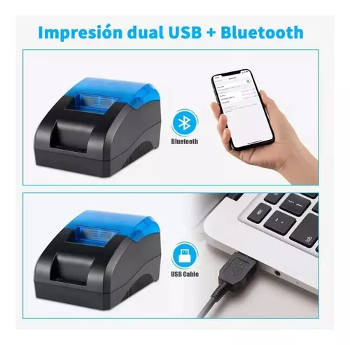 Impresora Térmica Pos 58mm Alta Velocidad / Usb + Bluetooth