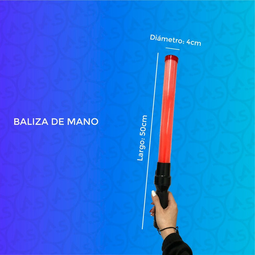 Imagen 2 de 8 de Baliza De Mano Emergencia Auto Moto - Linterna Tactica Led