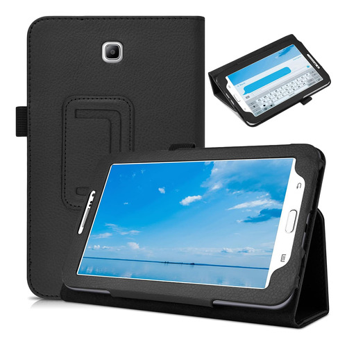 Funda De Cuero Pu Para Samsung Galaxy Tab 3 7' (negro)