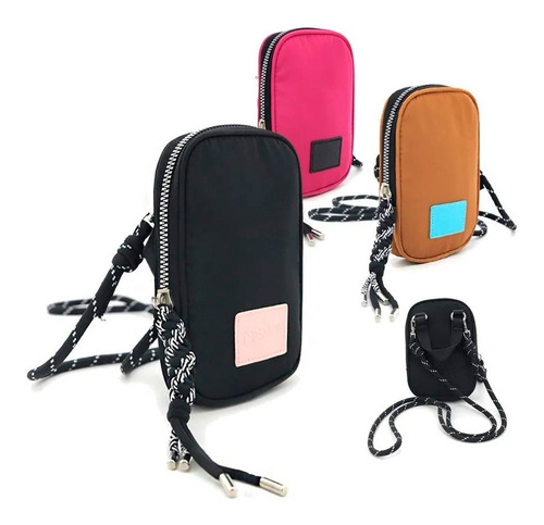 Cartera Mujer Bandolera Porta Celular Trendy Urbana Correa