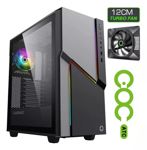 Gabinete Gamemax Ninja Coc Rgb Vidro Temperado 1 Fan Argb