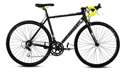 Bicicleta Mercurio Ruta Renzzo R700 Color Negro mate/Amarillo neón