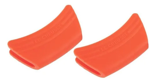 Conjunto Le Creuset 2 Pegadores De Alças De Silicone Cozinha Cor Laranja