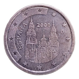 Moeda União Europeia Espanha 2 Cents 2000 (Usado)