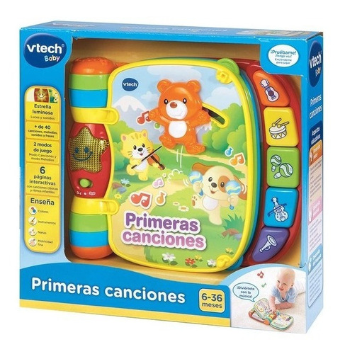 Primeras Canciones Libro Interactivo Infantil Luces 6-36 M