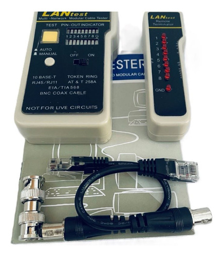 Tester De Cable Utp Lan + Bnc Continuidad Ens-teln2 Enson