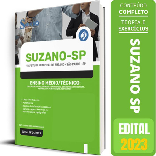 Apostila Prefeitura De Suzano Sp 2023 - Ensino Médio/técnico
