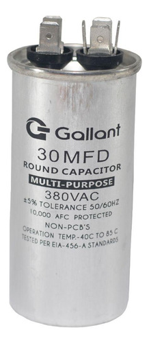 Capacitor Cbb65 Gallant 30mf +-5% 380 Vac Gcp30s00a-ix380