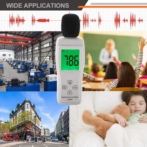 Medidor De Nivel De Sonido Digital, Smart Sensor As804