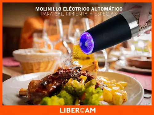 A fun and fashionable brand Pimentero Molinillo Salero Eléctrico A Pilas  Con Luz Led, salero electrico con luz 