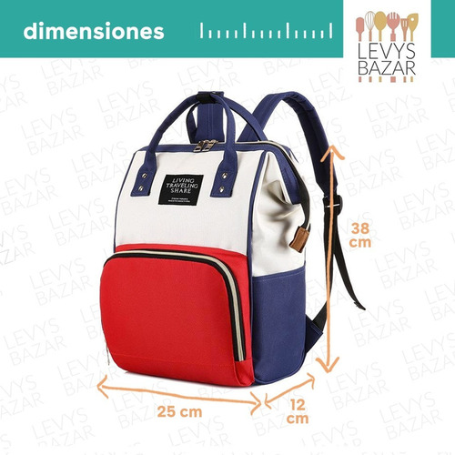 Imagen 4 de 10 de Mochila Maternal Impermeable Bolso Multifuncion Termica