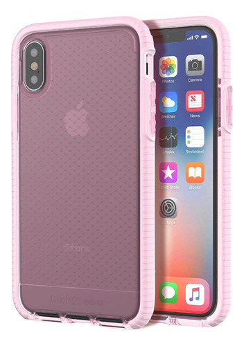 Case Tech21 Evo Check Para iPhone X / Xs 5.8 Rosado