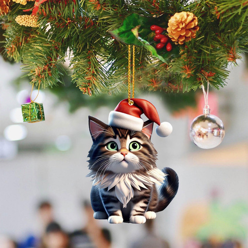 Adornos De Animales Acrílicos Adornos De Gatos Para Árbol De