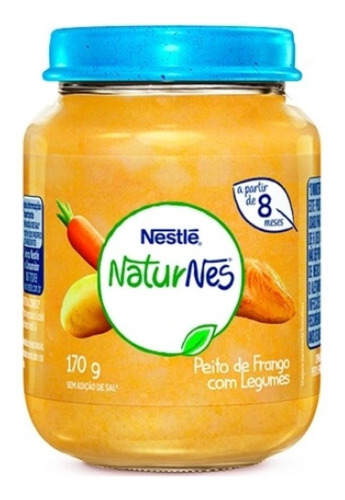 Imagem 1 de 3 de Papinha Bebê Peito De Frango E Legumes 170g Naturnes Nestlé