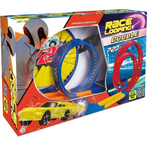 Pista de manobras Race Looping Double 0377 Multicor Samba Toys