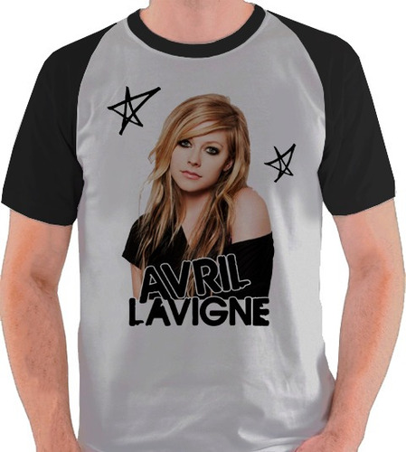 Camiseta Avril Lavigne Rock Camisa Blusa Raglan