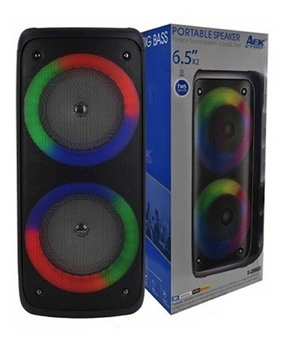 Parlante Portátil Recargable X2 6.5  Luces Rgb Bluetooth