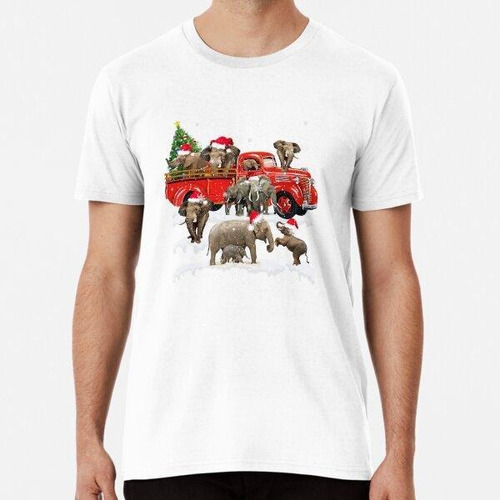 Remera Elephant Riding Red Truck Merry Algodon Premium 