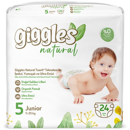 Giggles Natural 5 (juni) Pañal Ecológico Eco Friendly 24un