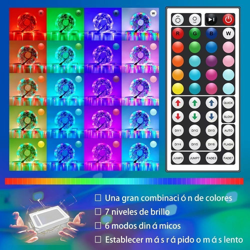 De Tira De Led 20m Luces Neón Multicolor Para Cuarto Y