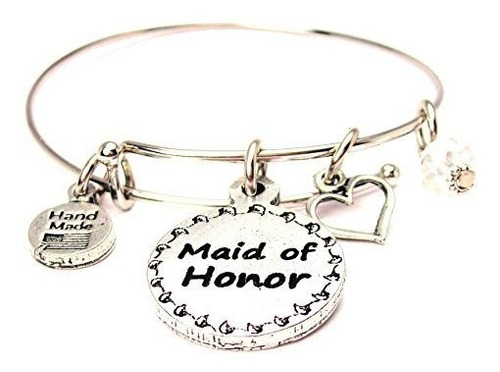 Brazalete - Maid Of Honor Brazalete De Alambre Ajustable Con