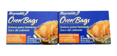 Bolsas Para Hornear 2 Pack Pavo  Extra Grandes Reynolds