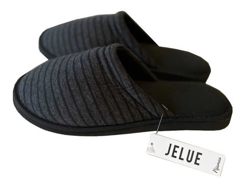 Imagen 3 de 5 de Pantuflas Hombre Elie Gris Oscuro Jersey Invierno Jelue