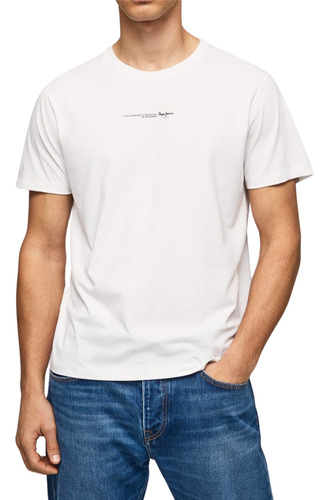 Playeras Pepe Jeans Para Hombre Dave Tee Blanco