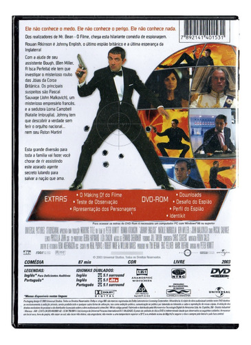 Dvd Johnny English - Com Mr Bean - Original Novo Lacrado