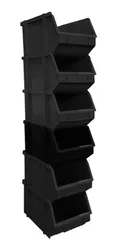 Comprar Kit Com 6 Gaveteiros Plástico Organizador Bin Nº 7 - Preto no Mercado Livre
