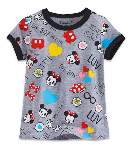 Minnie Tsum Tsum Emoji Polo Niña Talla 2/3 Original Disney