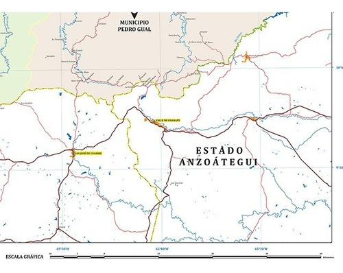 Mapa Político Del Estado Miranda Venezuela Tamaño Gigante
