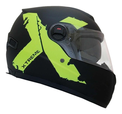 Casco Moto Integral Ghb M-61 Xtreme Negro Amarillo Matte