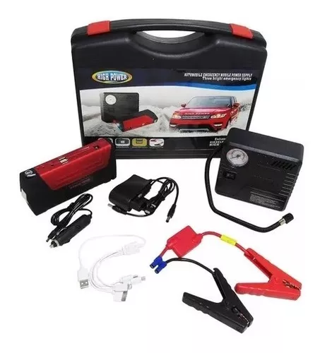 Iniciador Arrancador Baterias Carro Moto Compresor Kit 12v